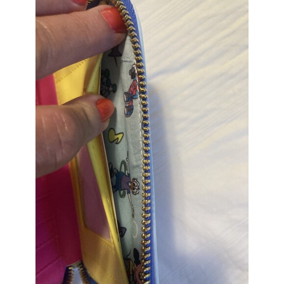 Disney Loungefly Mousercise Minnie Mickey Donald Zip Continental Wallet NWT - Picture 13 of 14